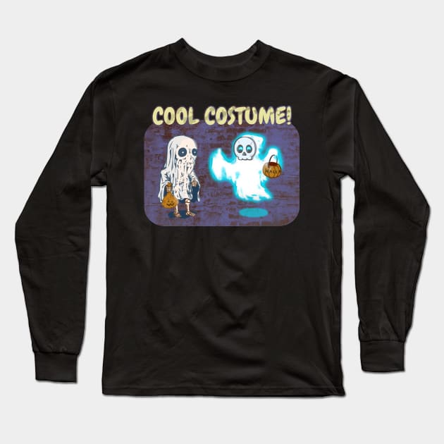 Ghost and Skeleton Costume Long Sleeve T-Shirt by cheekenpeeg